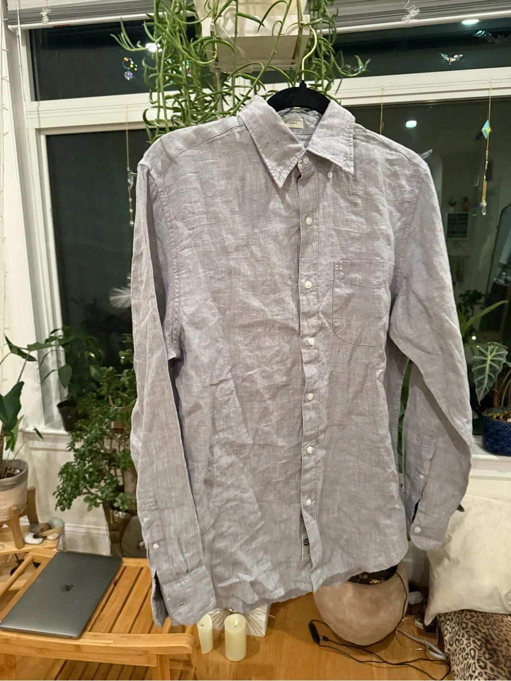 J. Crew Men’s Heather Gray Button-Down Shirt (NEW)